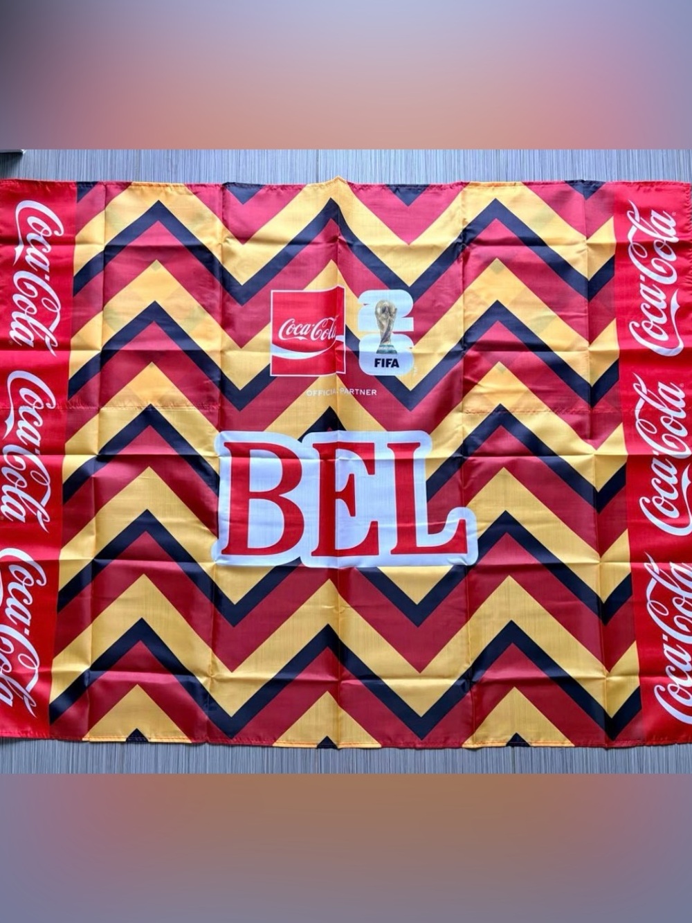 FIFA 2026 World Cup Belgium BEL Coca-Cola Cape Flag Promo⁠ New Sealed